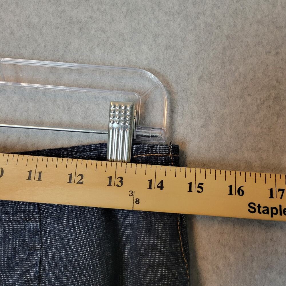 Vtg Y2k Gap Jeans 100% Cotton Blue Denim Lace Up Knee Length Skirt Women's 8 - Picture 9 of 11